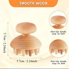 Wooden Roller Lymphatic Drainage Tool Mushroom Wood Massager