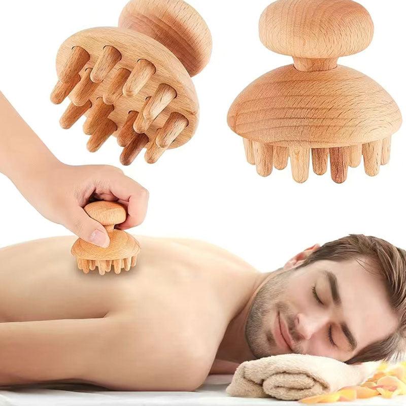 Wooden Roller Lymphatic Drainage Tool Mushroom Wood Massager