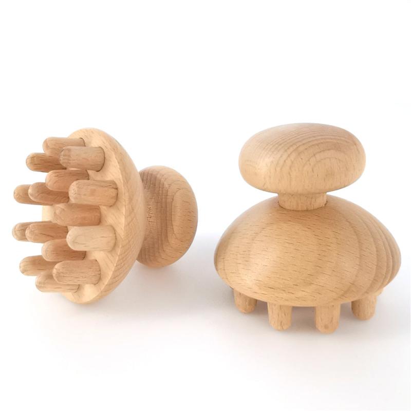 Wooden Roller Lymphatic Drainage Tool Mushroom Wood Massager