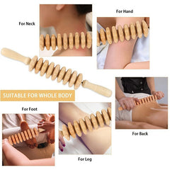 2pcs Wooden Massage Roller Handheld Trigger Point Massager Stick
