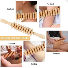 2pcs Wooden Massage Roller Handheld Trigger Point Massager Stick