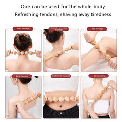 2pcs Wooden Massage Roller Handheld Trigger Point Massager Stick