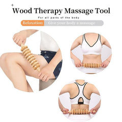 2pcs Wooden Massage Roller Handheld Trigger Point Massager Stick