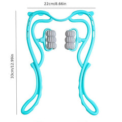 Double Ball Handheld Cervical Massager Kneading Roller Neck Clamp