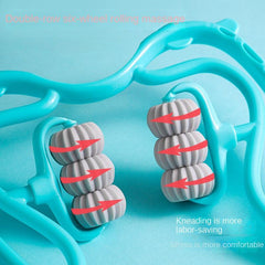 Double Ball Handheld Cervical Massager Kneading Roller Neck Clamp