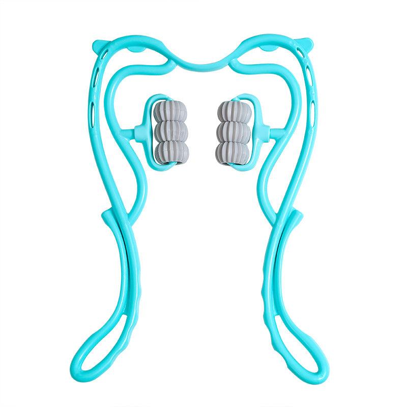 Double Ball Handheld Cervical Massager Kneading Roller Neck Clamp
