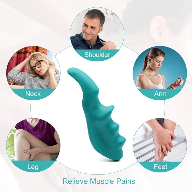 Green Mini Thumb Massager for Stress Relief & Tension
