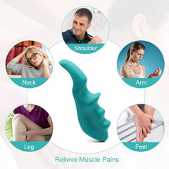 Green Mini Thumb Massager for Stress Relief & Tension