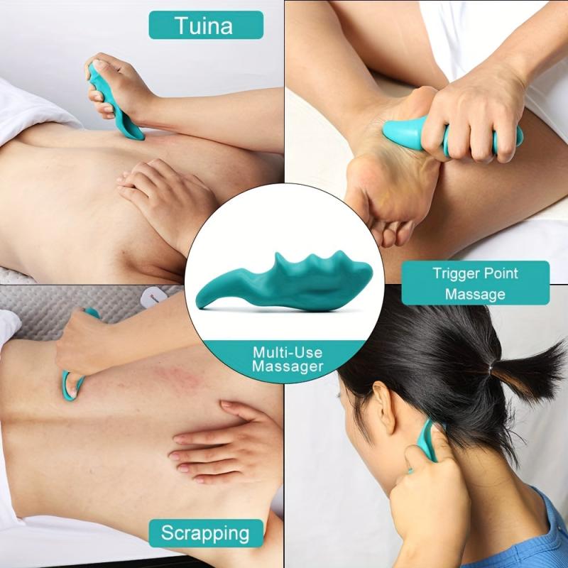 Green Mini Thumb Massager for Stress Relief & Tension