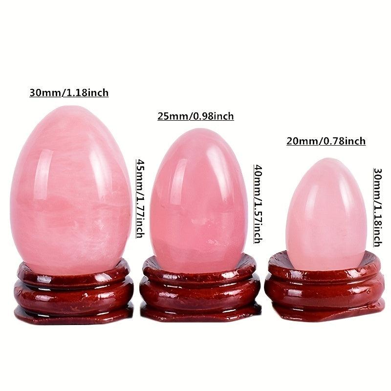 3pcs Natural Crystal Egg Jade Stone Massage Tool Repair Yoga Healing Egg