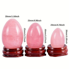 3pcs Natural Crystal Egg Jade Stone Massage Tool Repair Yoga Healing Egg