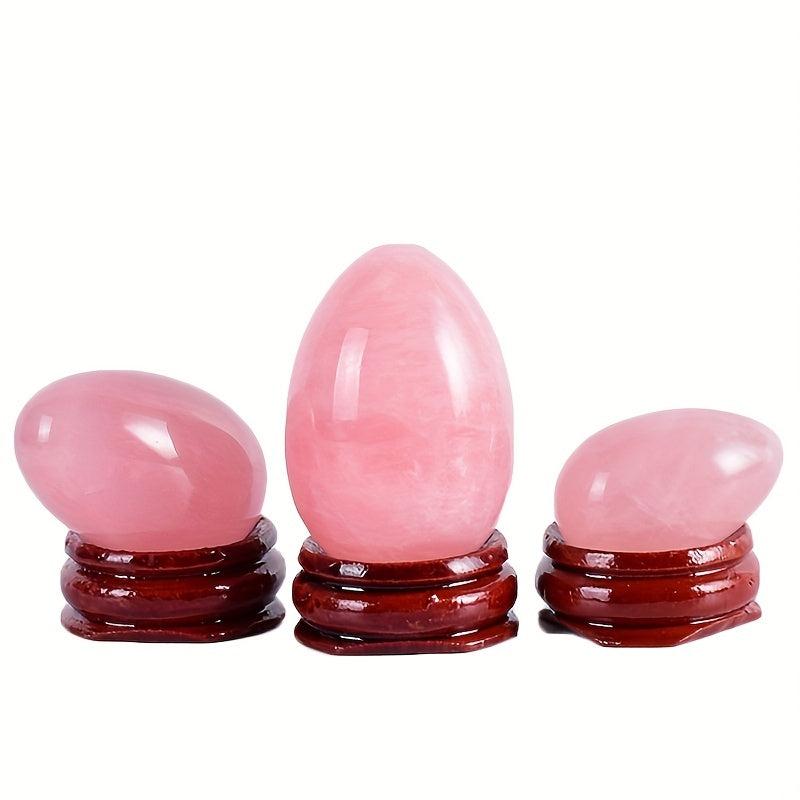 3pcs Natural Crystal Egg Jade Stone Massage Tool Repair Yoga Healing Egg