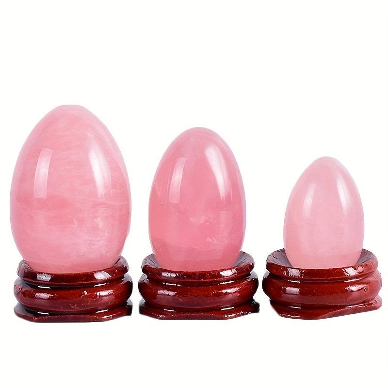 3pcs Natural Crystal Egg Jade Stone Massage Tool Repair Yoga Healing Egg