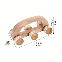 2pcs Wood Massage Roller Wooden Massage Tool With 6 Roller Soft Tissue Massager