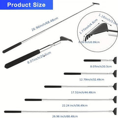 2 Pack Extendable Back Scratcher Stainless Steel Telescoping Tool
