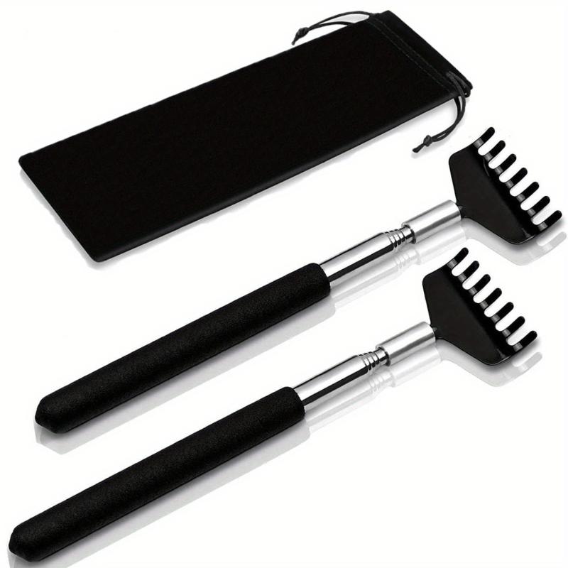 2 Pack Extendable Back Scratcher Stainless Steel Telescoping Tool