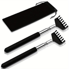 2 Pack Extendable Back Scratcher Stainless Steel Telescoping Tool