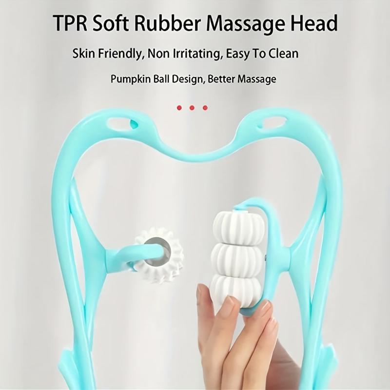 Neck Massager Manual Roller Massager Rotatable Massage Roller Balls