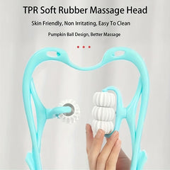Neck Massager Manual Roller Massager Rotatable Massage Roller Balls