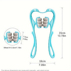 Neck Massager Manual Roller Massager Rotatable Massage Roller Balls