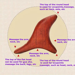 Rosewood Trigger Point Gua Sha Massage Tool for Lymphatic Drainage