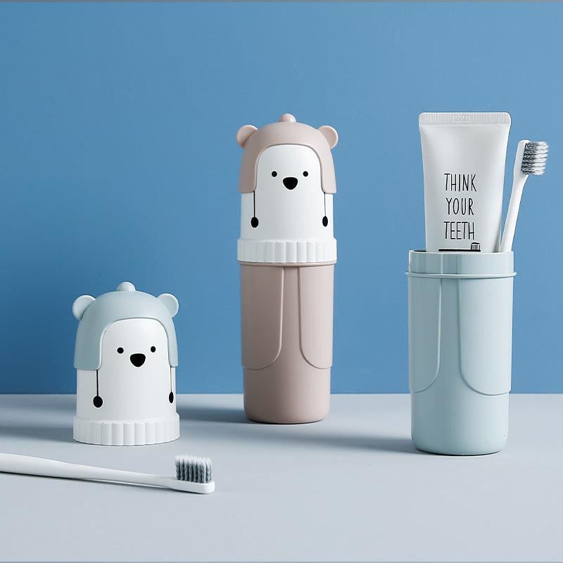 Cartoon Travel Toothbrush Storage Container Box Gargle Cup Multifunctional