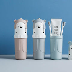 Cartoon Travel Toothbrush Storage Container Box Gargle Cup Multifunctional