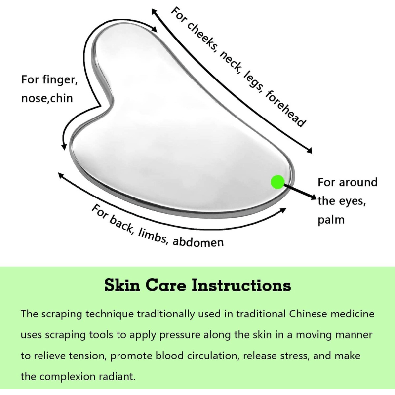 Stainless Steel Gua Sha Facial Tool for Face
