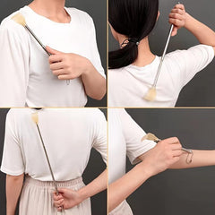 Stainless Steel Telescopic Back Scratching Rake Massage Device