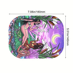 Rolling Tray 18.7x9.5x1in Tobacco Wake up Plate Grass Fruit Tray