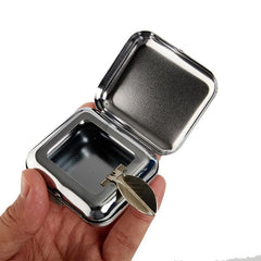 Stainless Steel Pocket Ashtray Metal Tray Portable Accessory