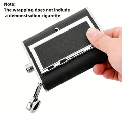 Portable Stainless Steel Cigarette Case & Hip Flask Set with Funnel