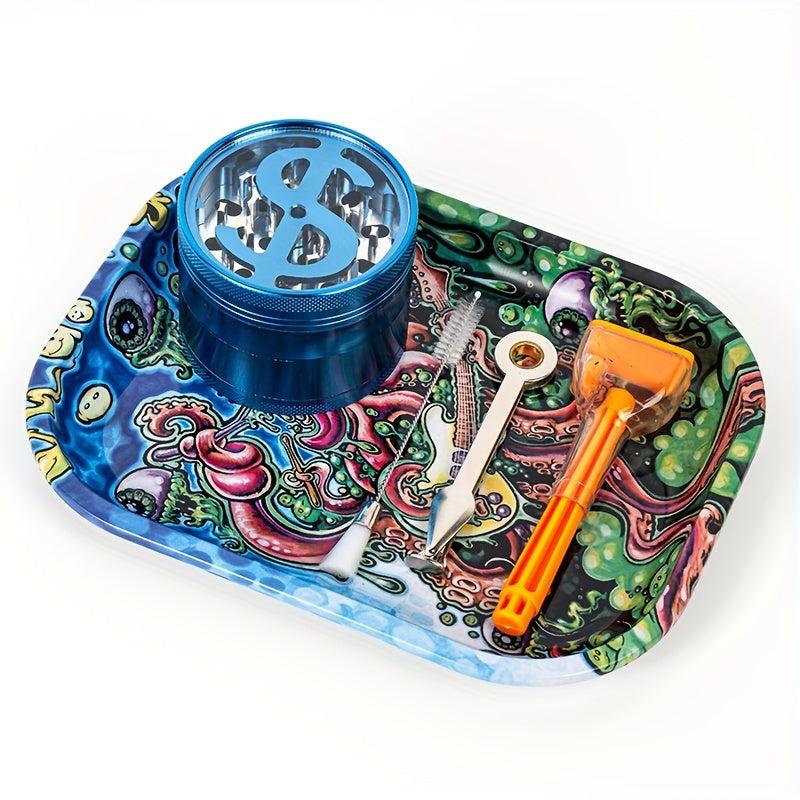 Creative Pattern Rolling Tray Metal Durable Household Wake Up Tray