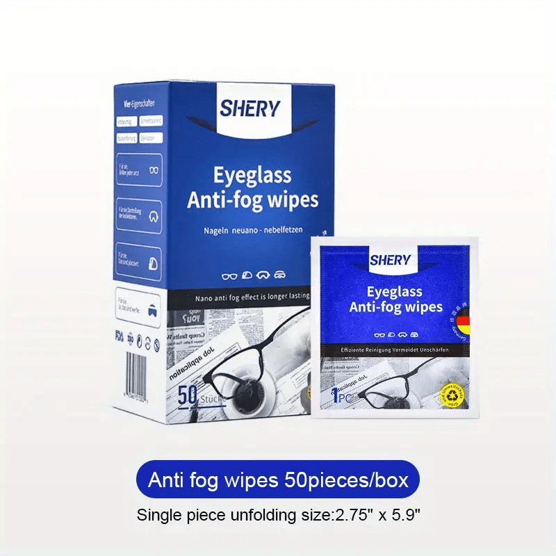 100pcs Anti-fog Wet Wipes for Glasses & Mobile Phone Screen