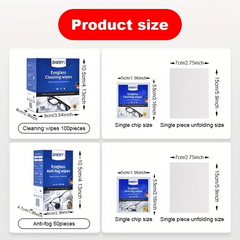 100pcs Anti-fog Wet Wipes for Glasses & Mobile Phone Screen