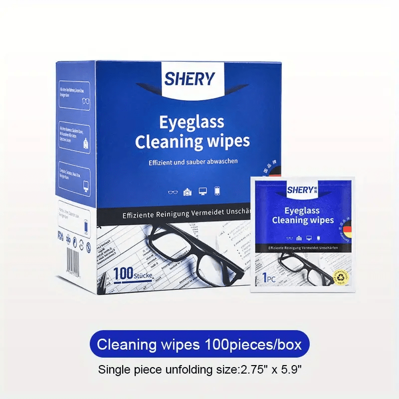 100pcs Anti-fog Wet Wipes for Glasses & Mobile Phone Screen