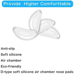 20Pcs Eyeglass Silicone Nose Pads Anti Slip Soft Nose Protector For Glasses