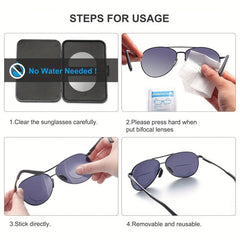 Adhesive Bifocal Lenses for Sunglasses Goggles Eyeglasses