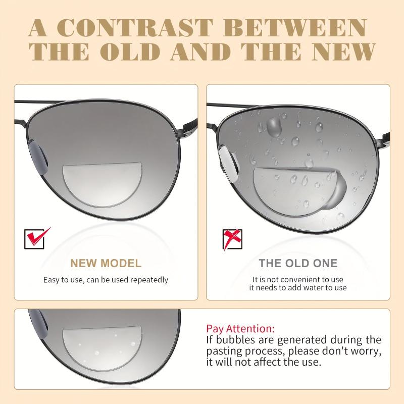 Adhesive Bifocal Lenses for Sunglasses Goggles Eyeglasses
