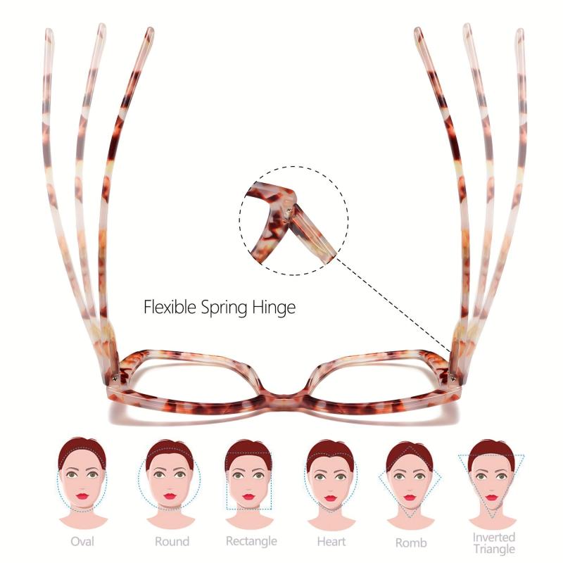 Pink/Yellow Tortoiseshell Cat Eye Reading Glasses, Light Bloc