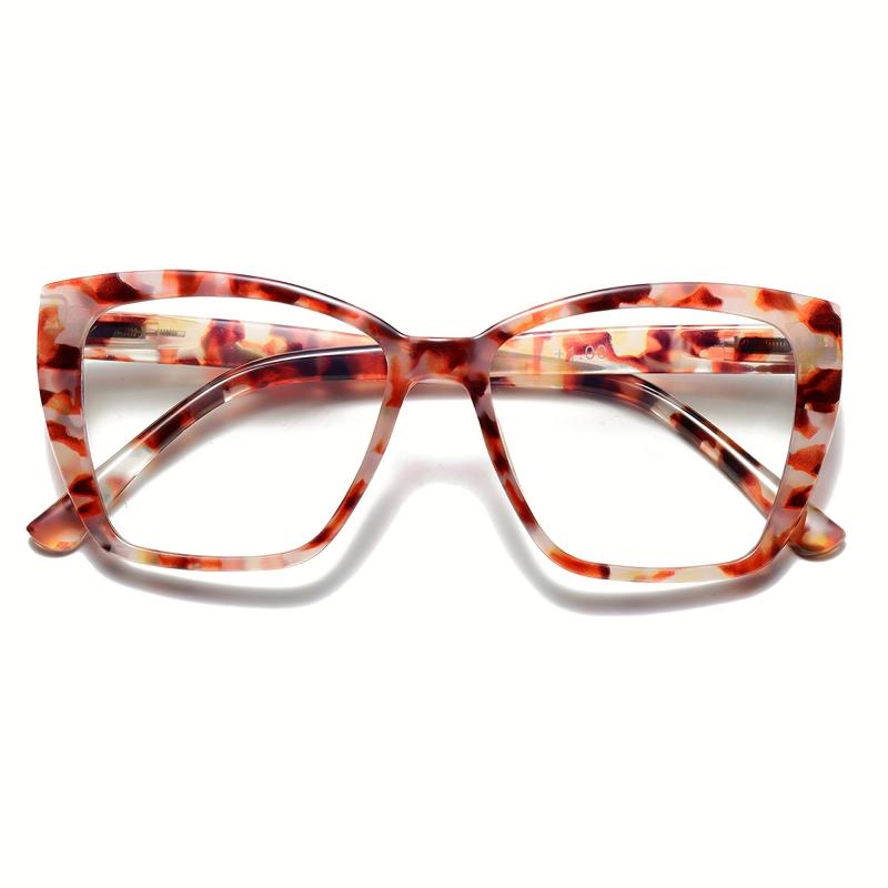 Pink/Yellow Tortoiseshell Cat Eye Reading Glasses, Light Bloc