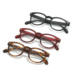 Readers Spring Hinge Squared Plastic Frame Glasses For Men And Women