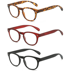 Readers Spring Hinge Squared Plastic Frame Glasses For Men And Women