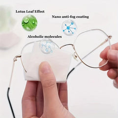 100pcs Eyeglasses Anti-fog Disposable Wet Wipes Quick Drying Cleaning Paper