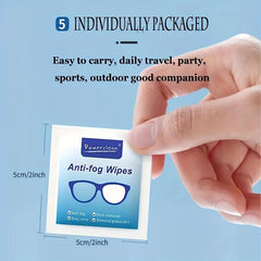 100pcs Eyeglasses Anti-fog Disposable Wet Wipes Quick Drying Cleaning Paper