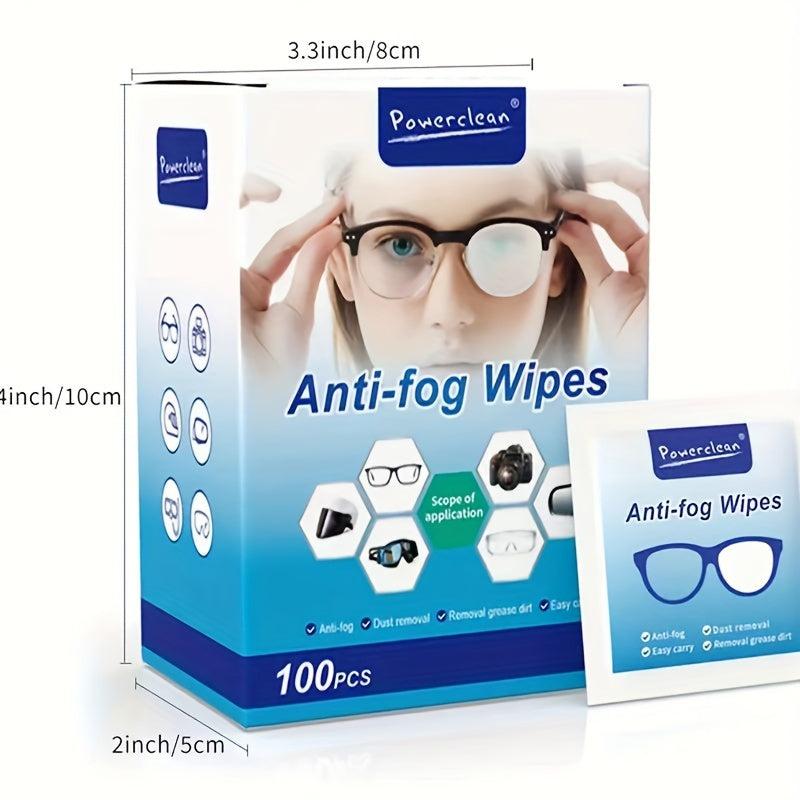 100pcs Eyeglasses Anti-fog Disposable Wet Wipes Quick Drying Cleaning Paper