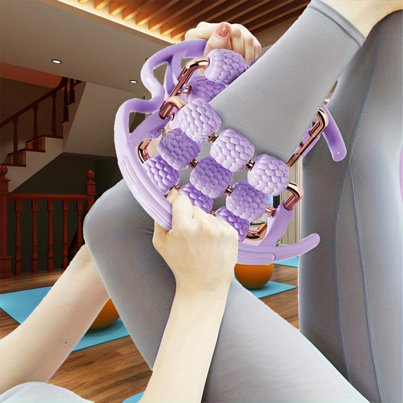 Yoga Leg Massager ABS Three layer Ring Clip Massage Roller Leg Muscle Relaxation