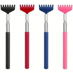 Telescopic Stainless Steel Back Scratcher Hand Massager w/ Pocket Clip