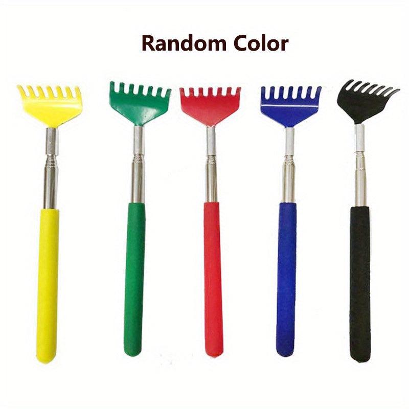 Telescopic Stainless Steel Back Scratcher Hand Massager w/ Pocket Clip