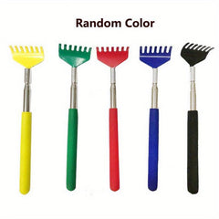 Telescopic Stainless Steel Back Scratcher Hand Massager w/ Pocket Clip